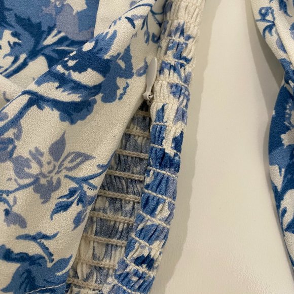 Reformation Reign Top Long Sleeve Floral Print Shirt Size 2 - Picture 6 of 13